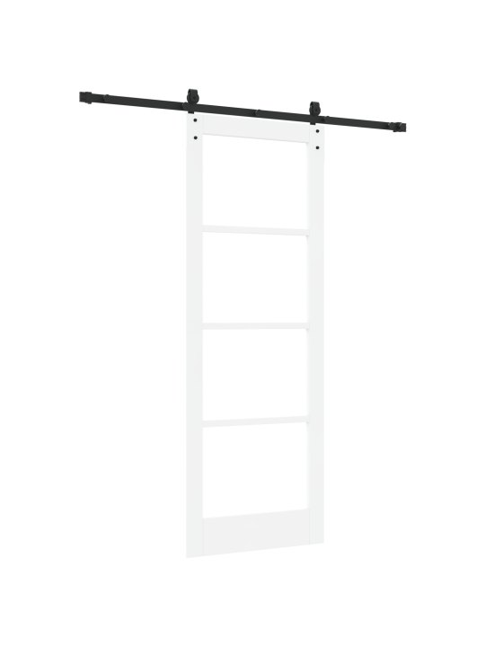 Liuguks koos varustuskomplektiga valge 78x211 cm tahke puit mänd