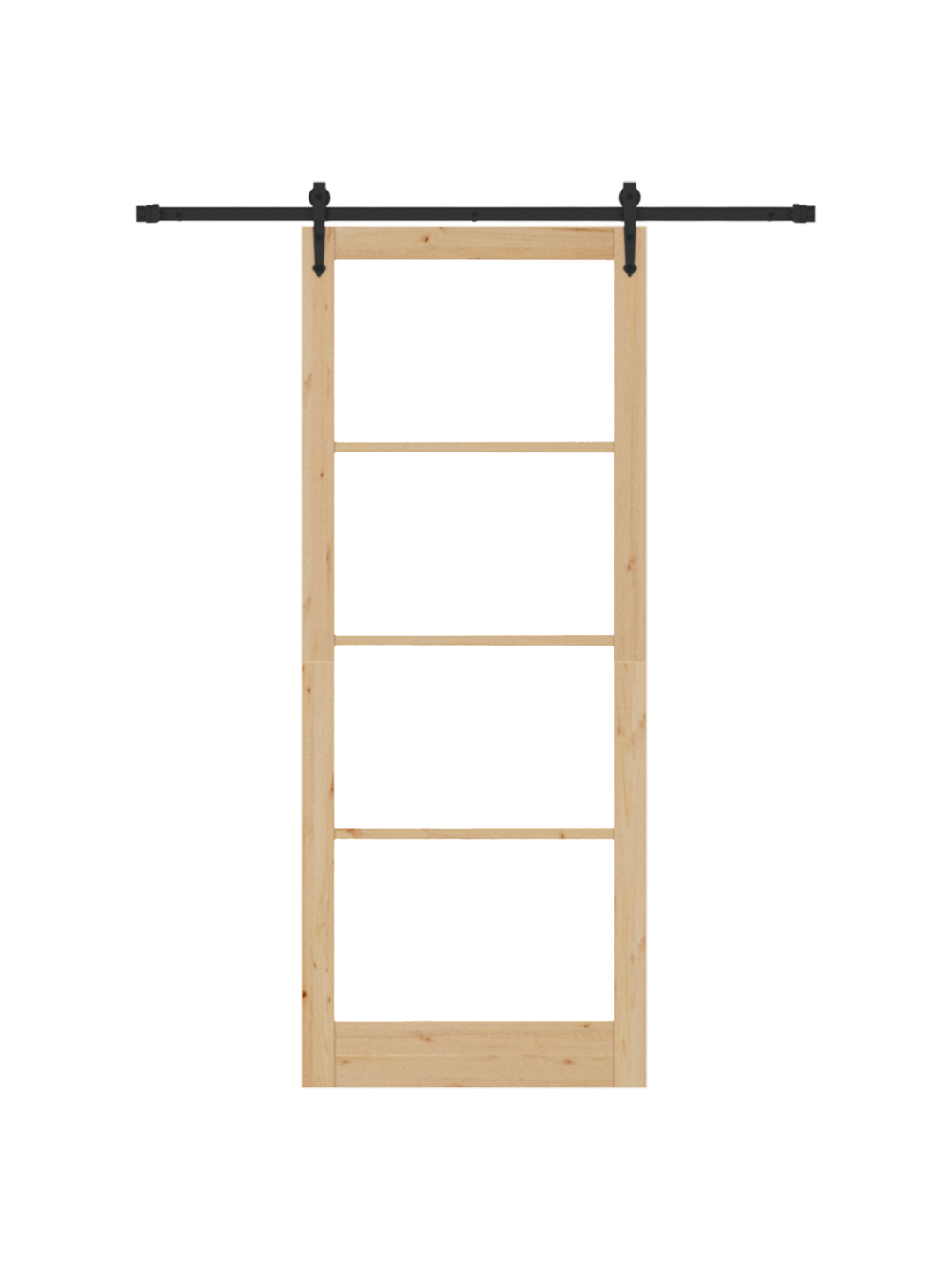 Libisev uks koos seadmete komplektiga 83x232 cm soild puit männipuit