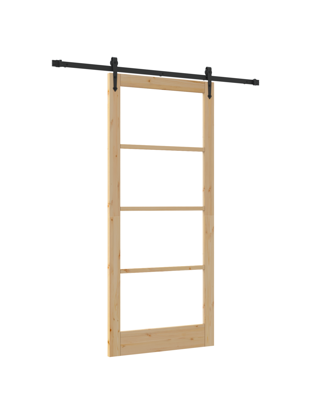 Liuguks koos riiuliga 93x211 cm korrosioonikindel männipuit