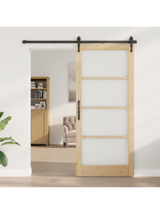 Liuguks koos riiuliga 93x211 cm korrosioonikindel männipuit