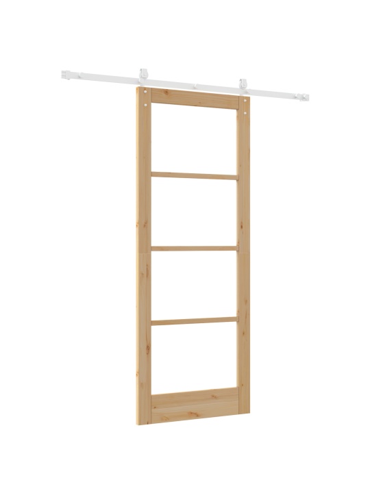 Liuguks riistvarakomplektiga 83x211 cm massiivpuit männist