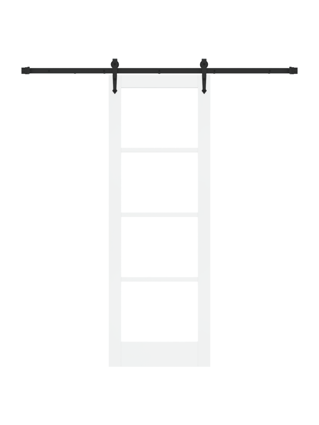 Liuguks koos tarvikute komplektiga valge 73.5x211 cm soliidne männipuu