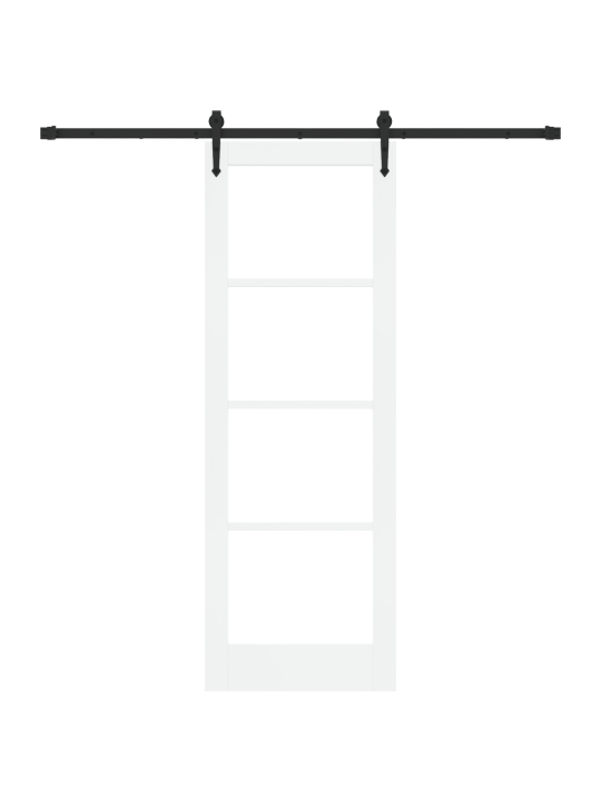 Liuguks koos tarvikute komplektiga valge 73.5x211 cm soliidne männipuu