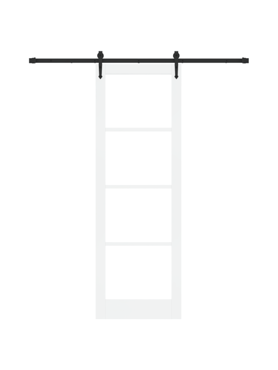 Libisev uks riistvarakomplekt valge 78x232 cm täispuit mänd
