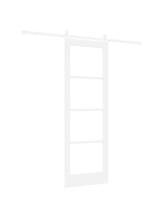 Liuguks komplektis tarvikutega valge 73.5x211 cm täispuit männipuit