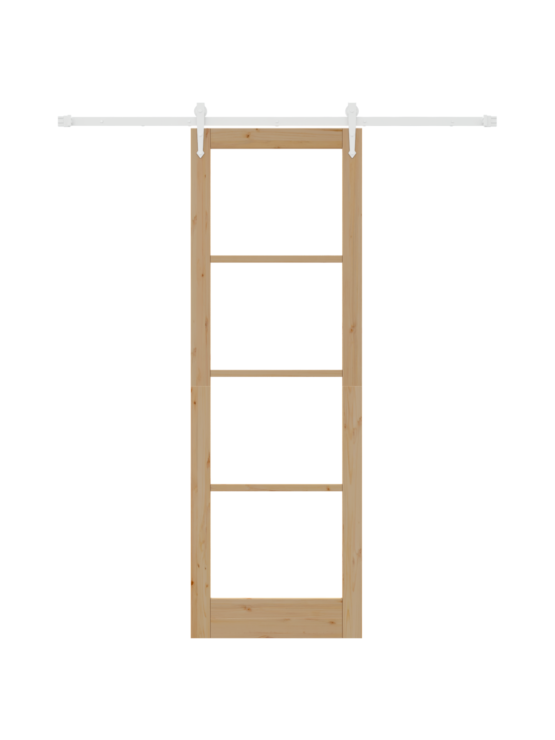 Libisev uks koos tehnikate komplekti 78x232 cm tugev puit mänd