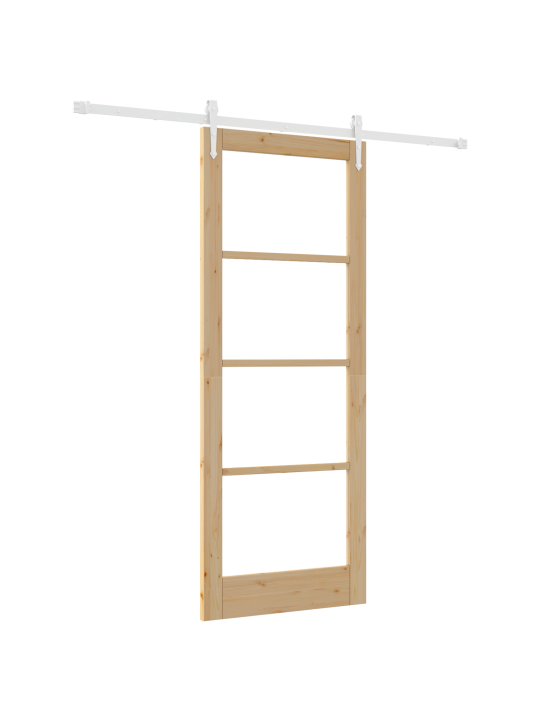 Liuguks koos riistvarakomplektiga 83x211 cm tahke puidust männipuidust