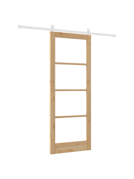 Liuguks koos riistvarakomplektiga 83x211 cm tahke puidust männipuidust