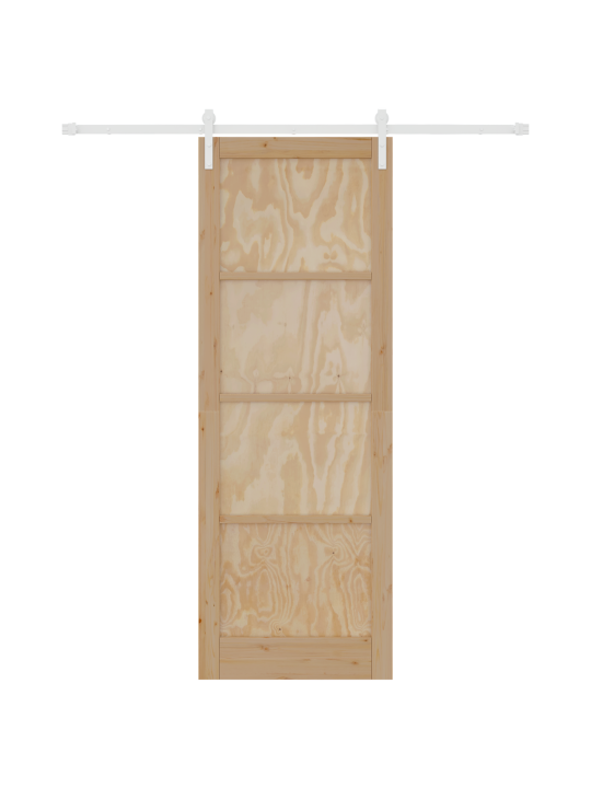 Libisev uks koos kooste komplektiga 83x232 cm tugev mänd