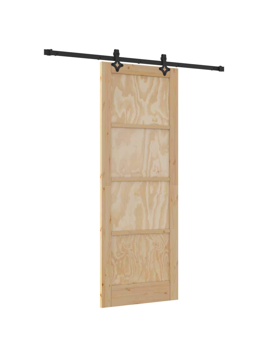Liuguks koos riistvarakomplektiga 78x211 cm tahke männipuit