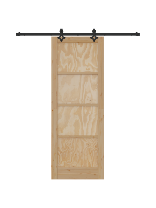 Liuguks koos riistvarakomplektiga 78x211 cm tahke männipuit