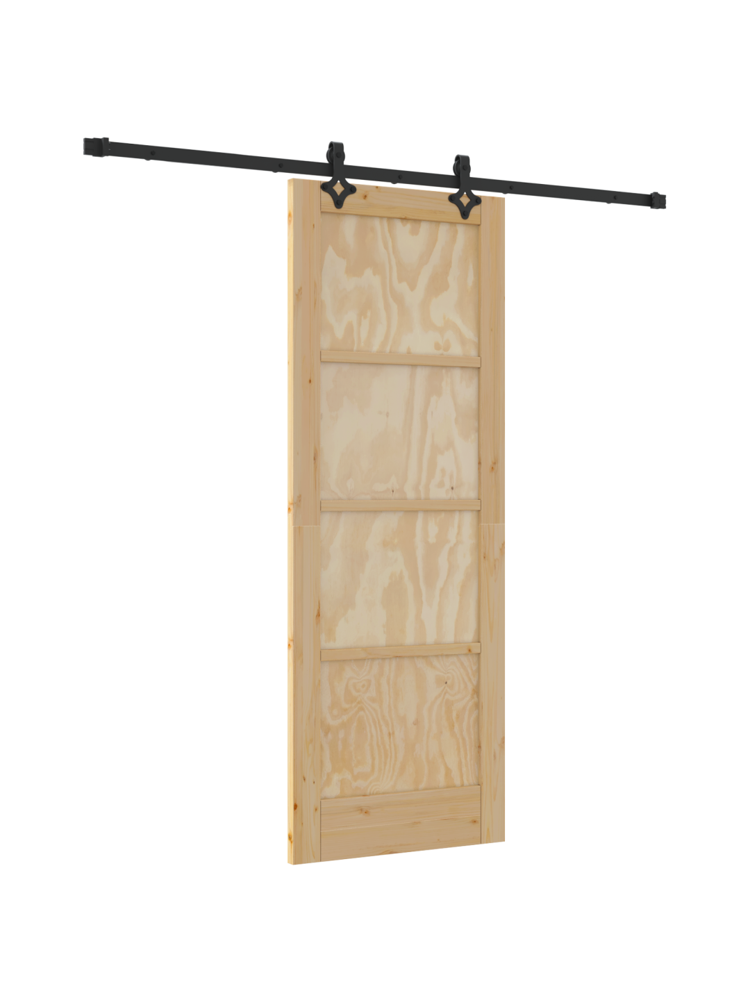 Liuguks koos tarvikute komplektiga 73.5x198.5 cm tugev puidust männipuit