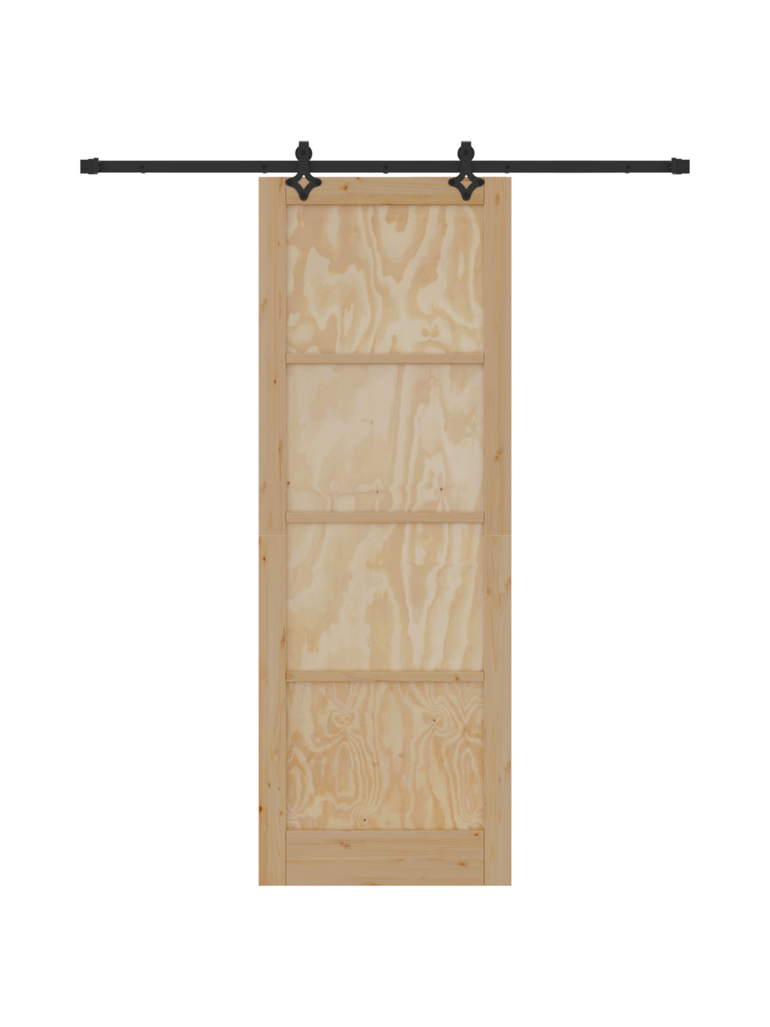 Libisev uks koos riistvarakomplektiga 83x232 cm massiivne männi puit