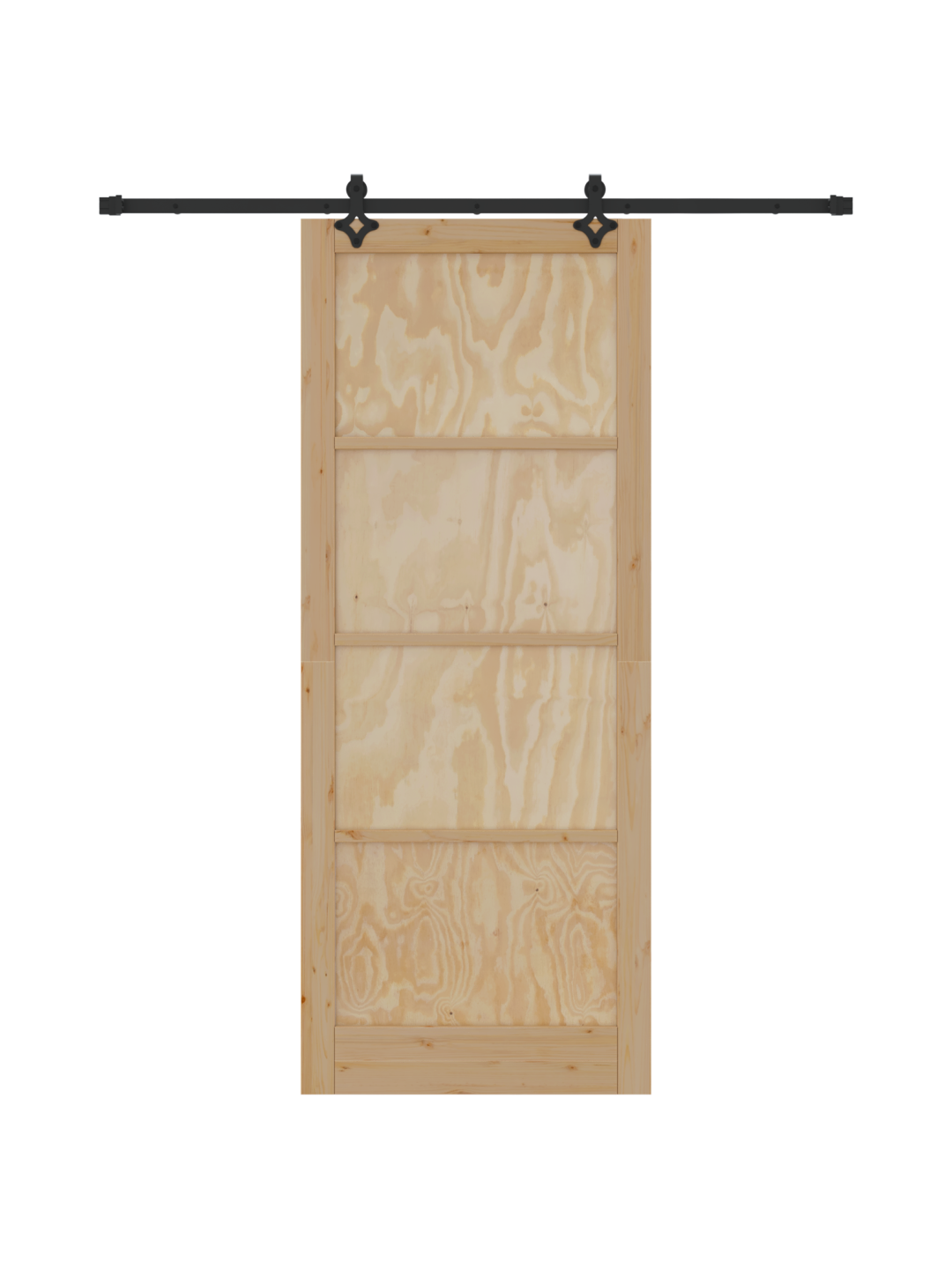 Liuguks koos riistvarakomplektiga 93x232 cm tahkes männipuust