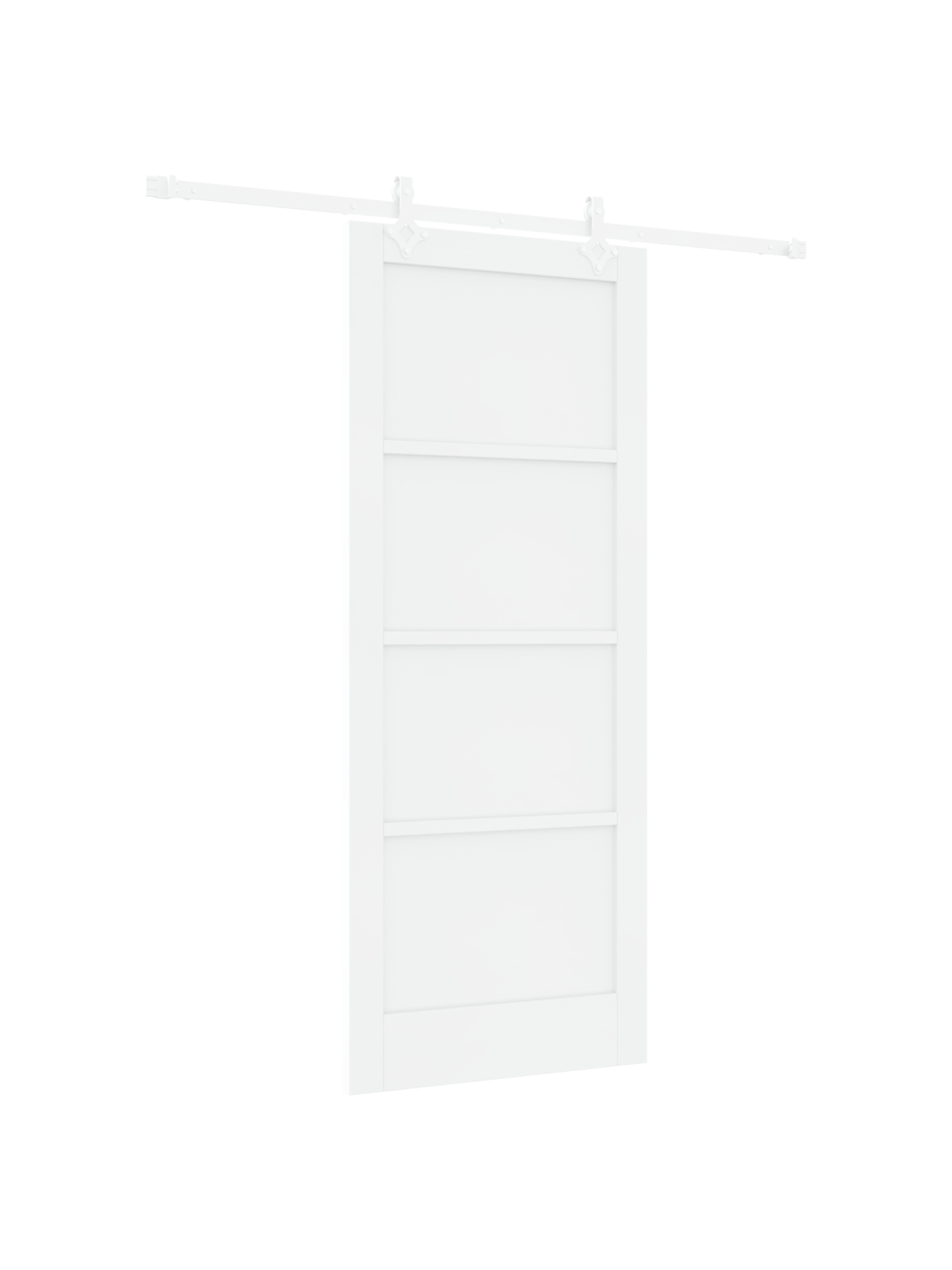 Liuguks koos tarvikute komplektiga valge 83x202 cm tugev puit mänd