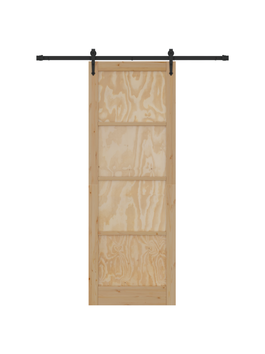 Libisev uks koos tarvikute komplektiga 83x232 cm tugev puit männipuit