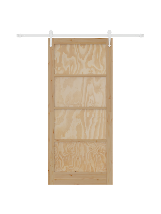 Liuguks koos riistvarakomplektiga 93x211 cm tahkest puidust männist