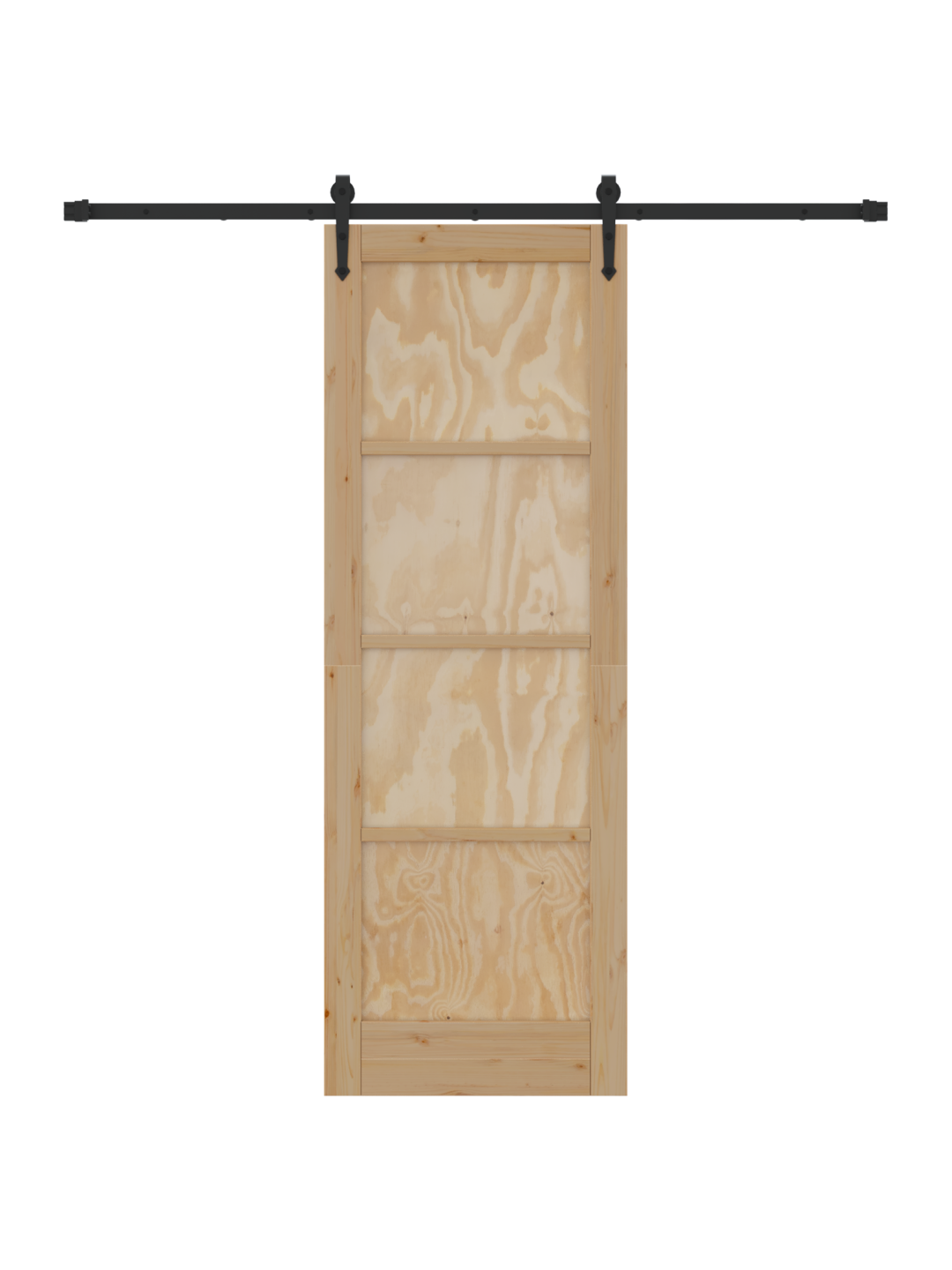 Libisev uks riistvarakomplektiga 73.5x211 cm tugevast männipuidust