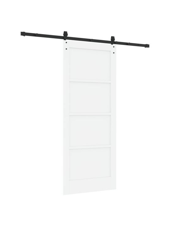 Liuguks kinnituskomplektiga valge 83x202 cm soliidne puit männipuu