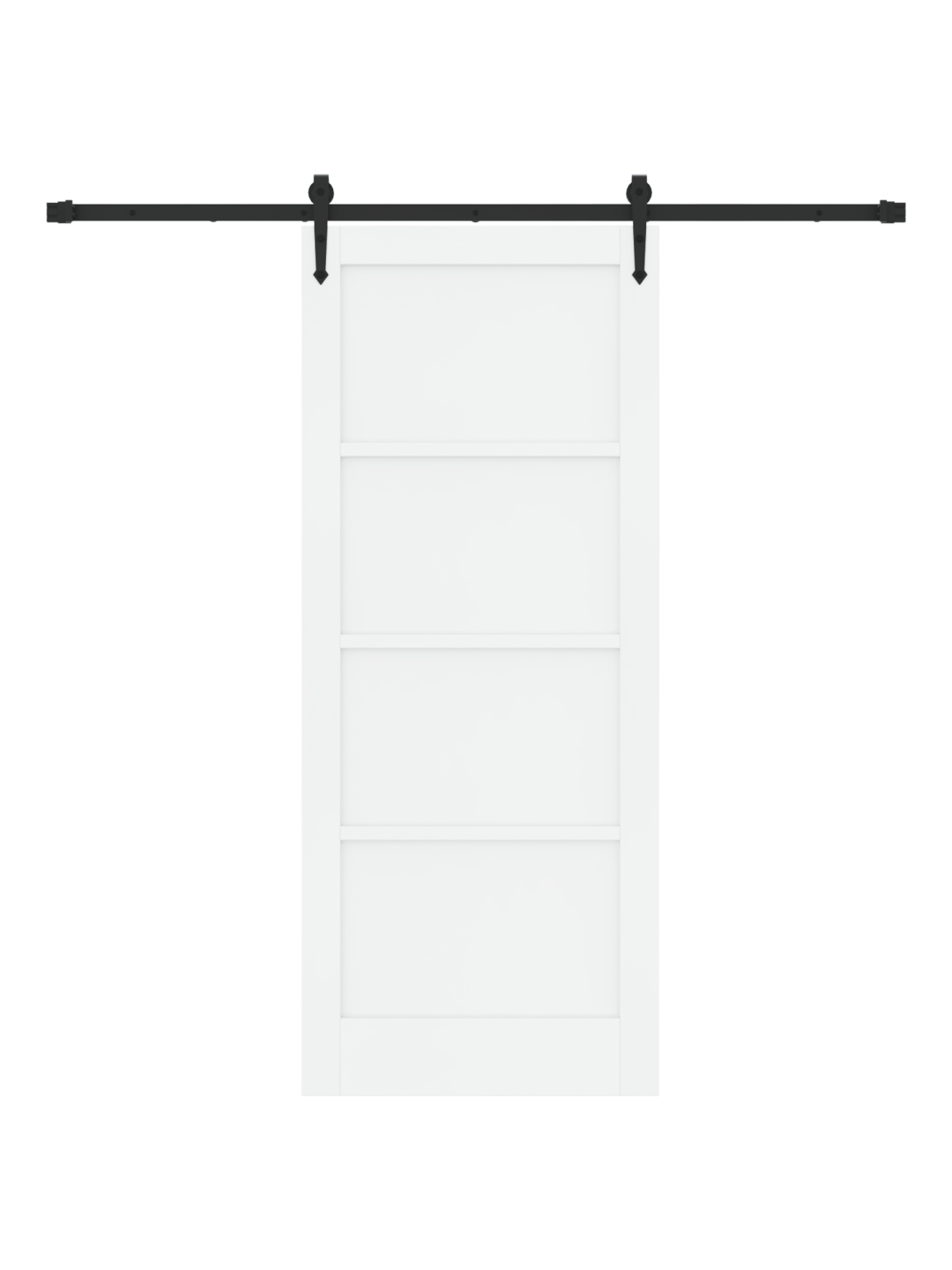 Liuguks kinnituskomplektiga valge 83x202 cm soliidne puit männipuu