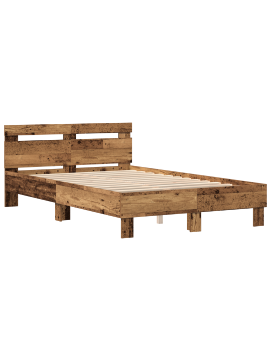 Tehispuidust voodiraam vana puu puit 135 x 190 cm kestev