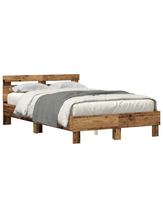 Tehispuidust voodiraam vana puu puit 135 x 190 cm kestev