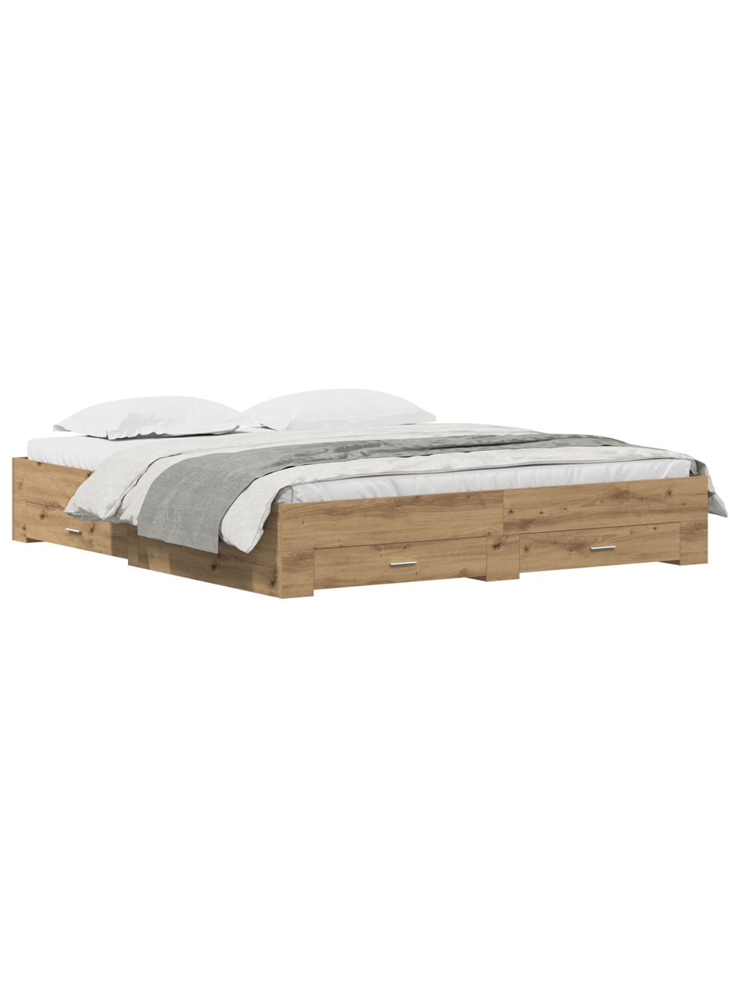 Voodiraam sahtlitega artisan tamme 180x200 cm tehispuit