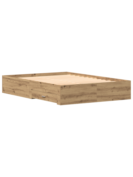 Voodi koos sahtlitega artisan tamme 135x190 cm ingenieeritud puit
