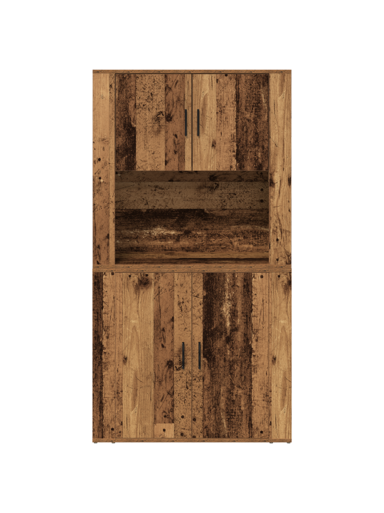 Kõrge kappe vanast puidust 80x33x150 cm töödeldud puit