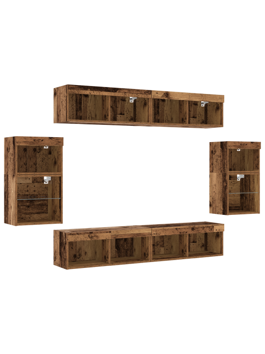 Ujuv riiul 2 tk vana puit 40x28.5x40 cm inseneripuit