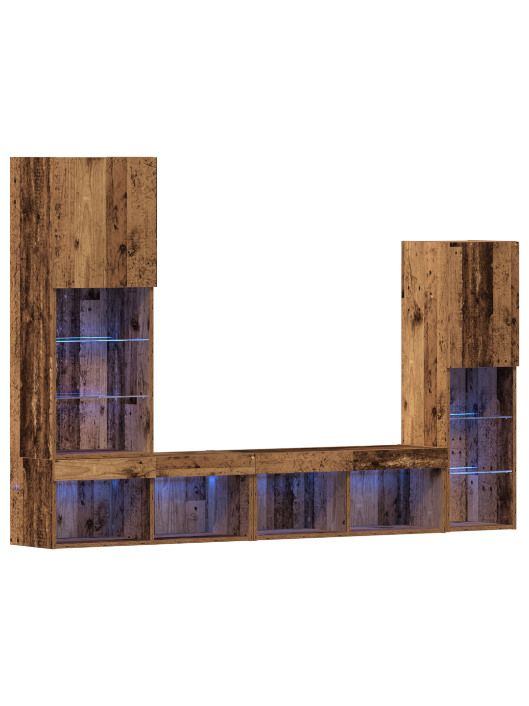 Tv kapp led tuled kulutatud puit 40.5x30x102 cm