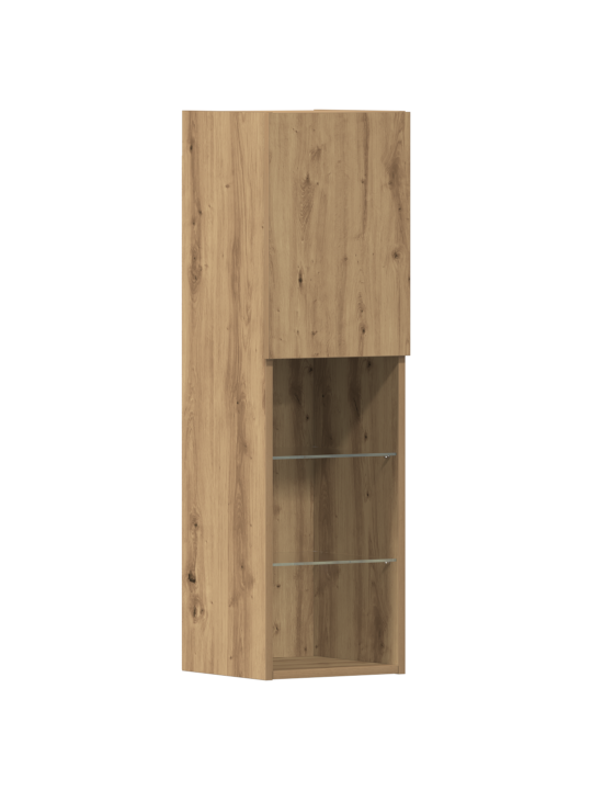Tv kapp led-valgustitega artisan tamm 40.5x30x102 cm