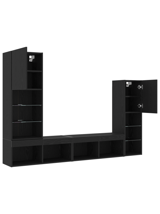 Led telerikapp must tamm 30.5x30x102 cm töödeldud puit