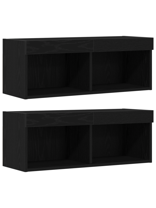 Led telerikapp must tamm 30.5x30x102 cm töödeldud puit