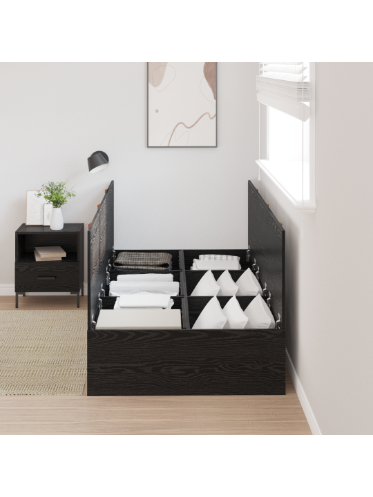 Ladustamisvoodi raam must oak 100x200 cm