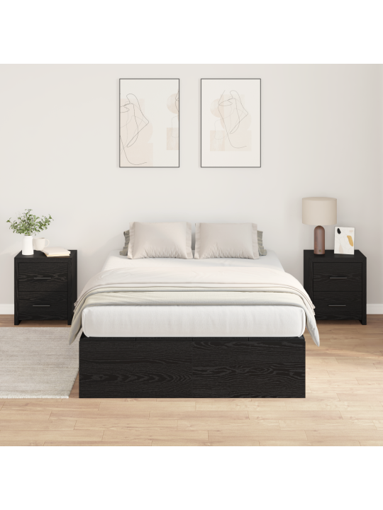 Laduvoodi mustast tamme puidust 120x190 cm