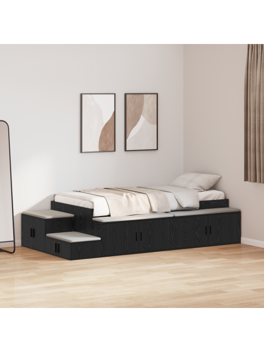 Voodiraam must tamm 90x200 cm