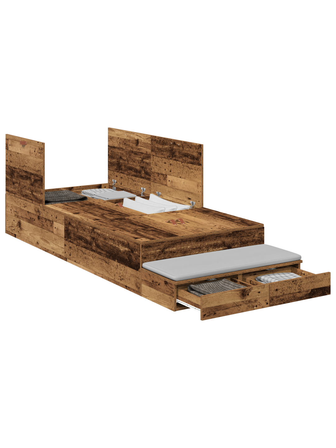 Ladustamise voodi raam vana puit 90x200 cm