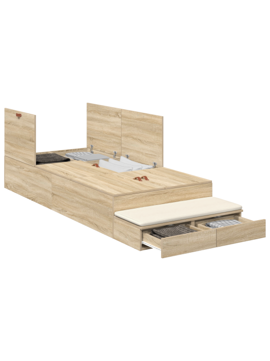 Ladustamisvoodi raam sonoma tamme 75x190 cm