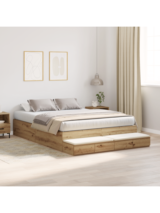 Ladustamisvoodi raam artisan tamm 135x190 cm