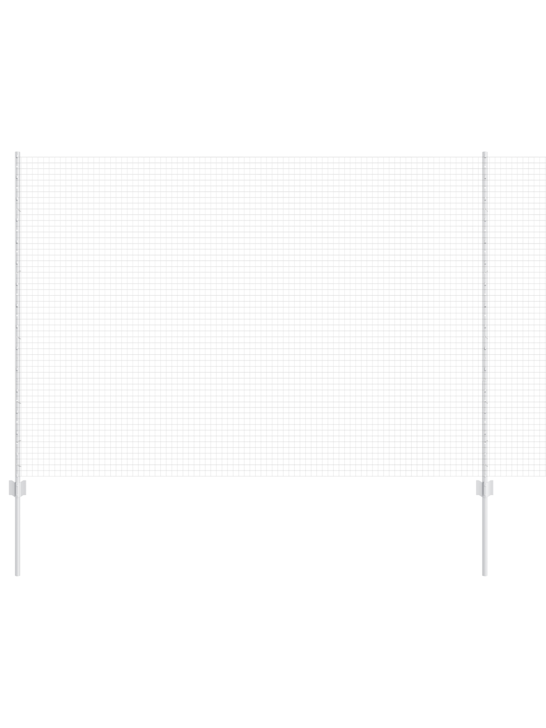 Keermestatud traadi aed 22 u-postiga hõbedane 1.5x25 m teras