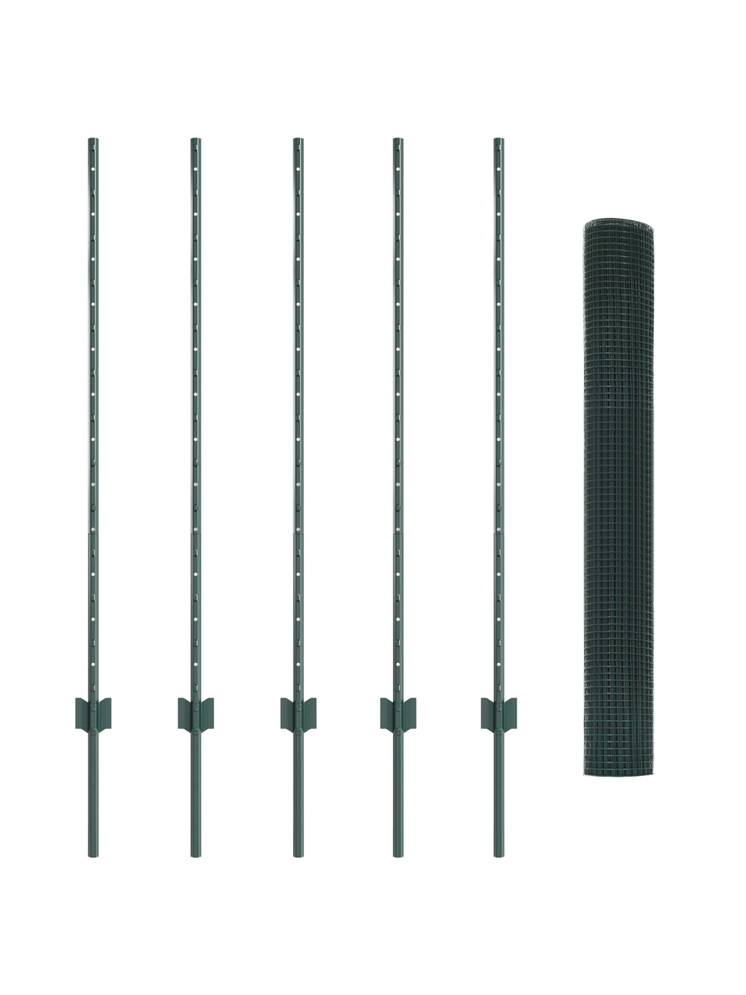 Keermestatud traadi aed 5 u posti rohelises 1.2x10 m teras