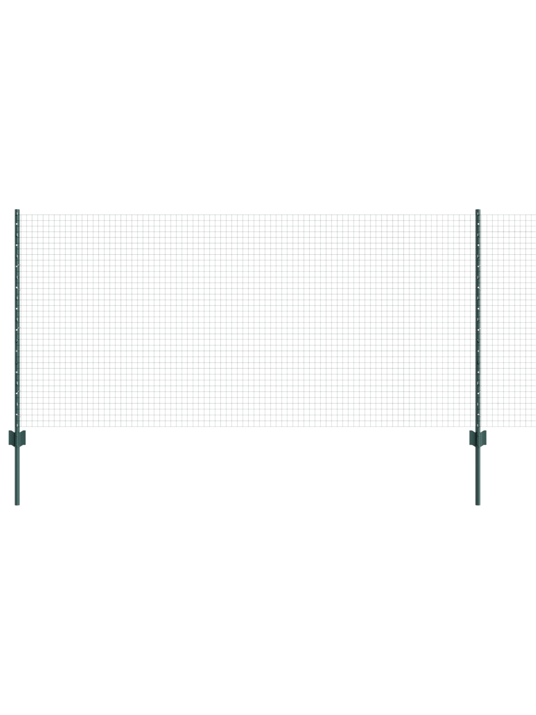 Keevitatud traadi aed 11 u-postiga roheline 1x25 m teras
