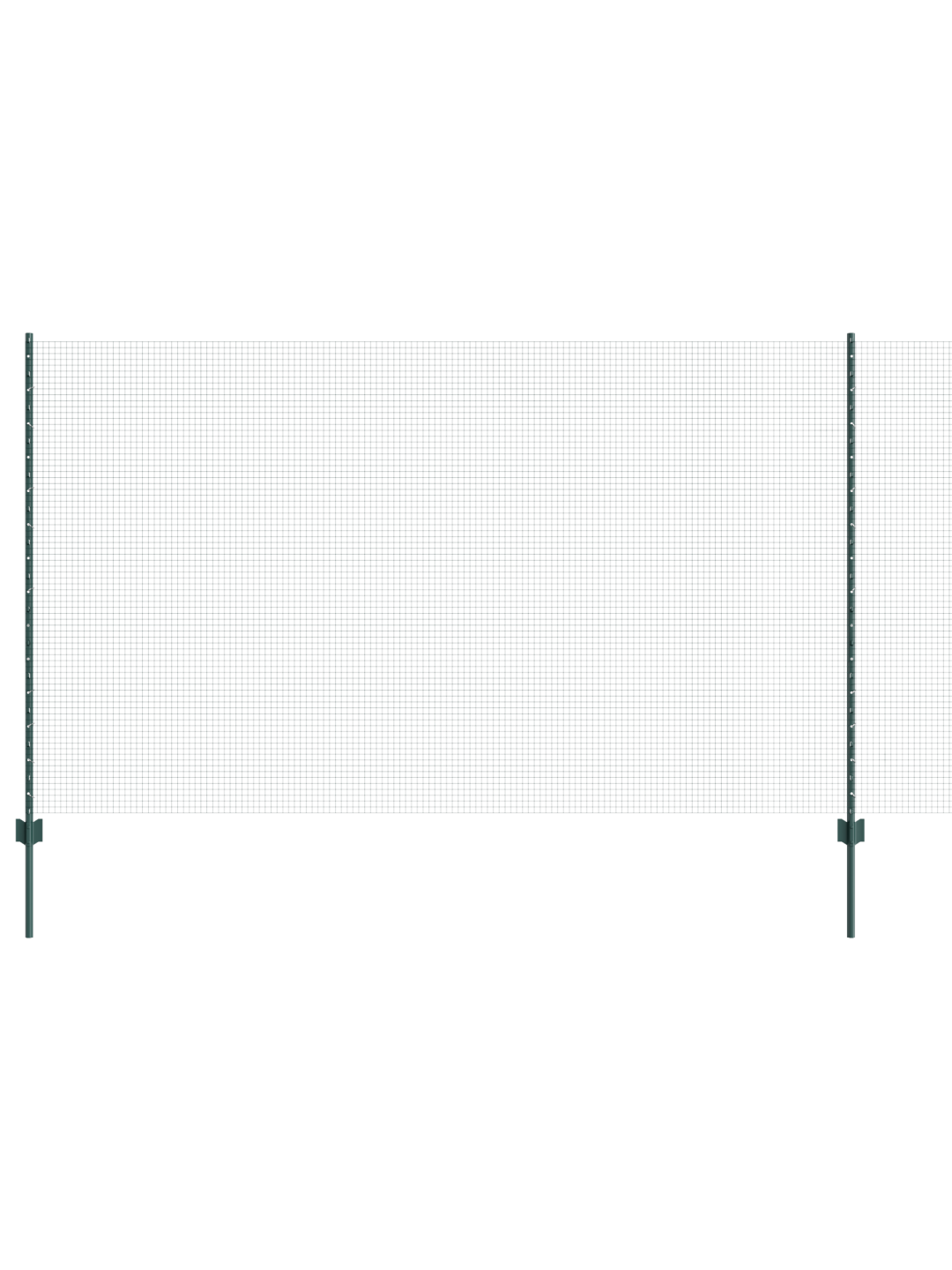 Keevitatud traadi aed 11 u posti roheline 1.4x25 m teras