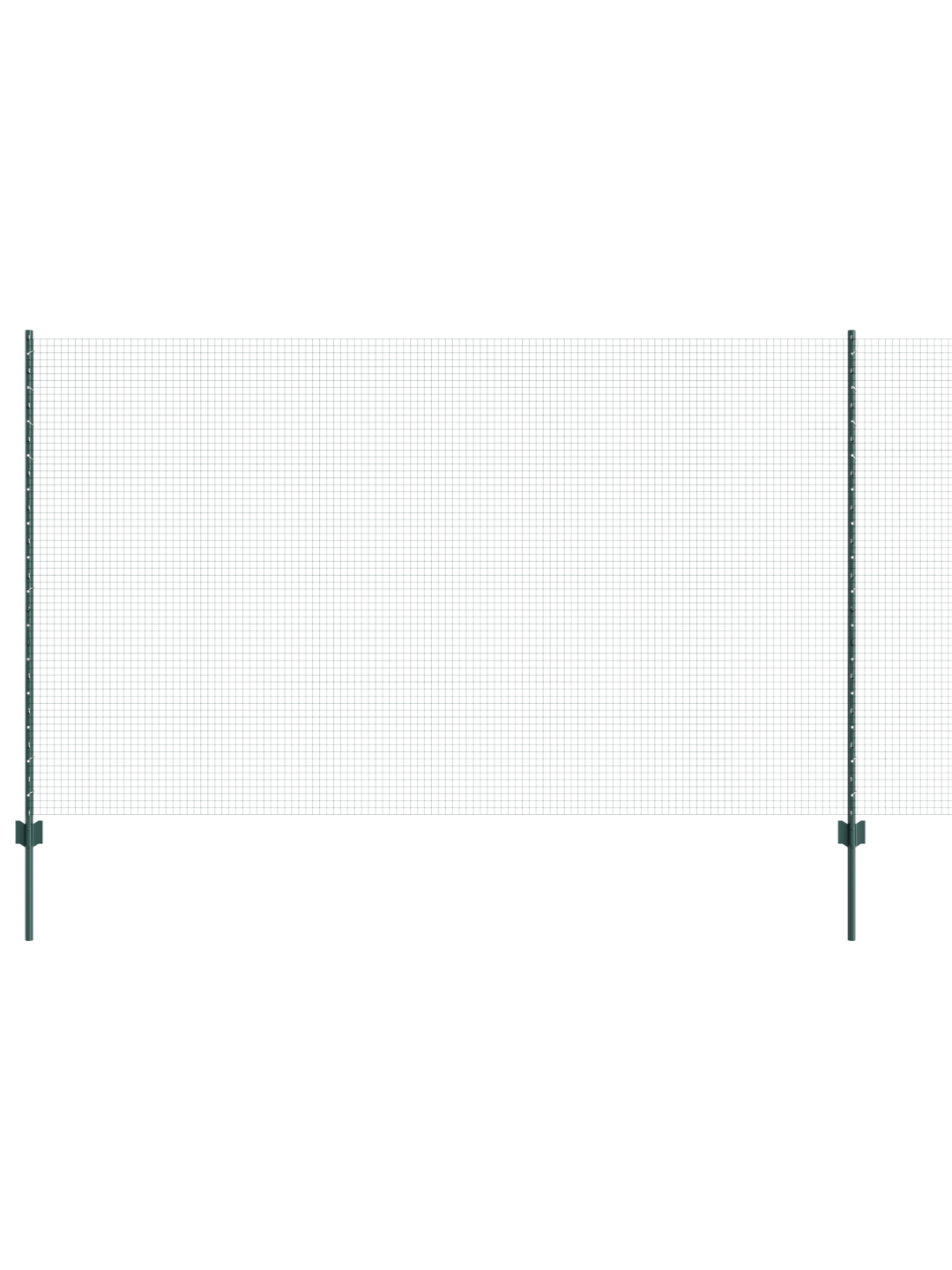 Keevitatud traadi aed 11 u postiga roheline 1.4x25 m teras