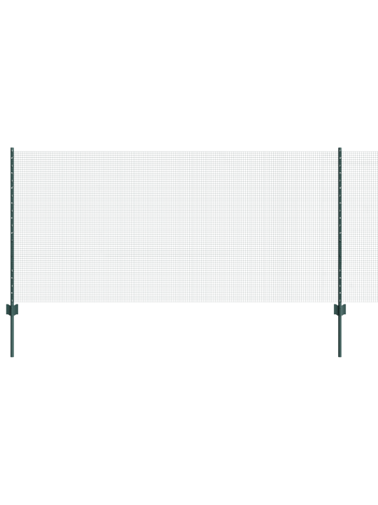 Keermestatud trellise tara koos 22 u-postiga, roheline 1x50 m teras