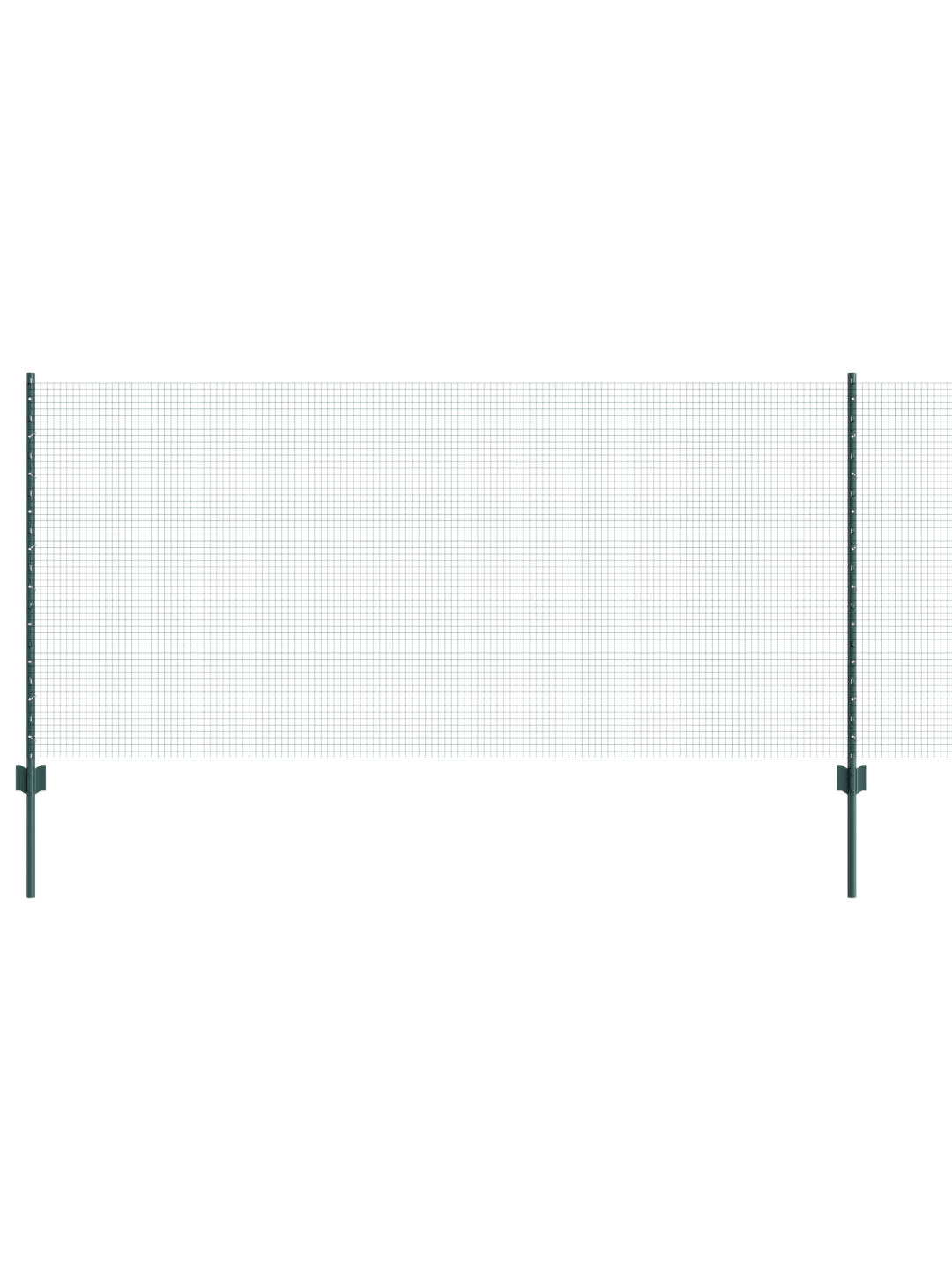Keevitatud aed koos 22 u postidega roheline 1x50 m teras