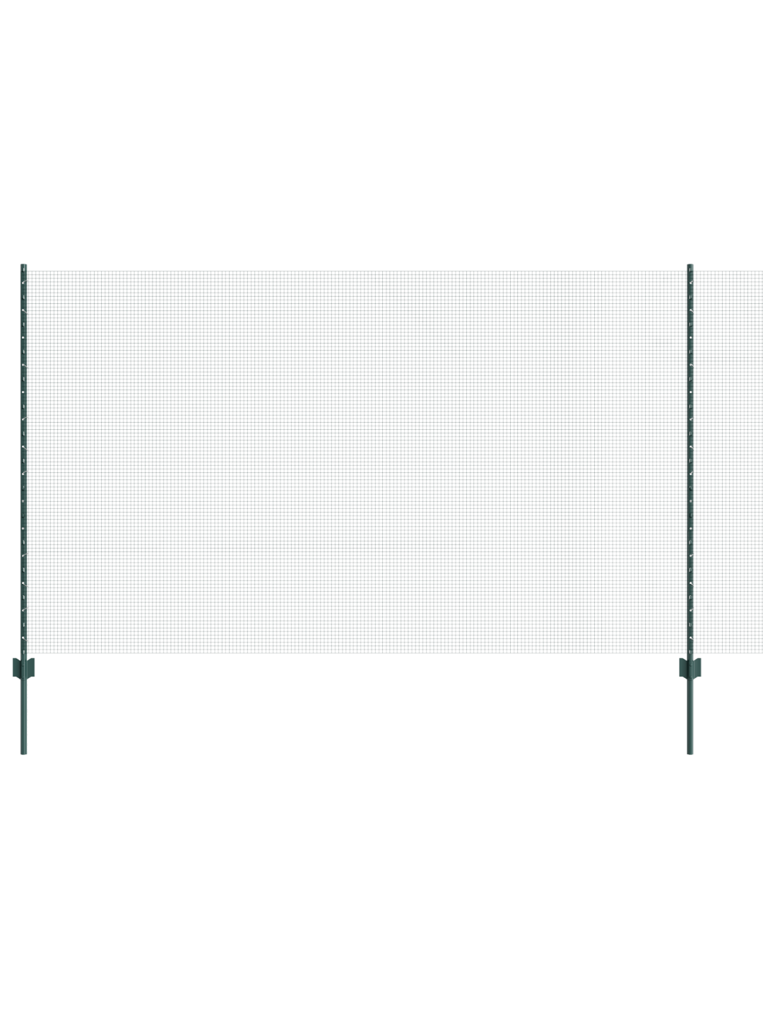 Keermestatud traadi aed koos 22 u posts roheline 1.4x50 m teras