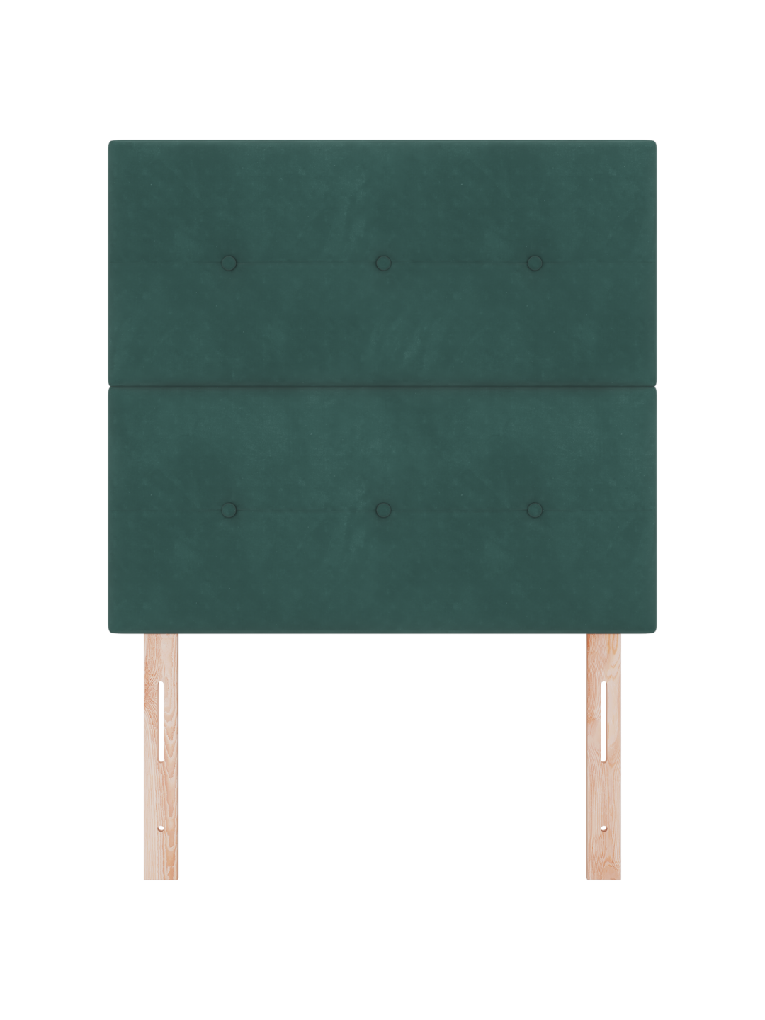 Voodipeats nupuga kootud tume roheline 90 cm samet