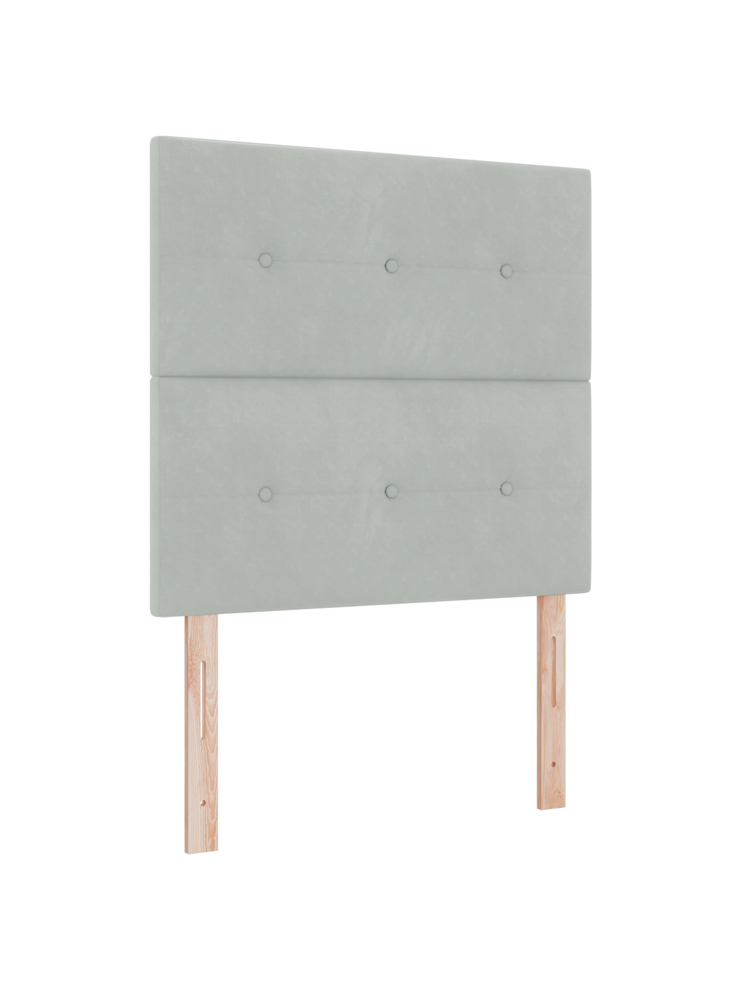 Peatoed nupuvtud helehall 100 cm samet